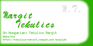 margit tekulics business card